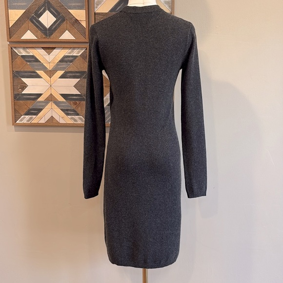 Ralph Lauren Black Label Cashmere V-Neck Long Cardigan Sweater Dress S *As-Is* - Picture 5 of 12